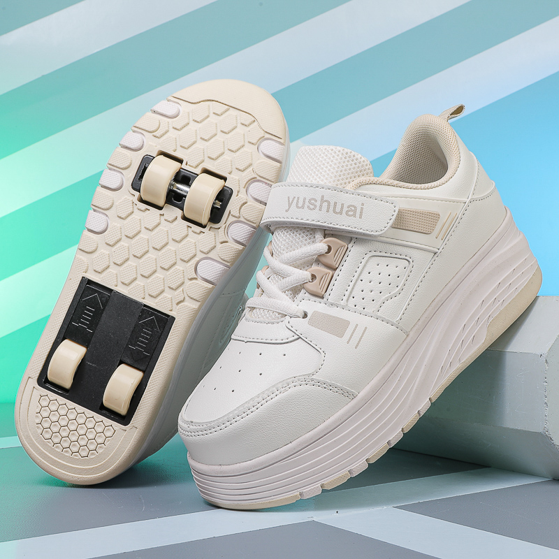 Running Shoes - Four-Wheeled Roller Skates for Boys, Invisible